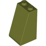 Lego kostka (kostička) 2x2x3 sklon (šikmá) 75°, olivově zelená (6343647)